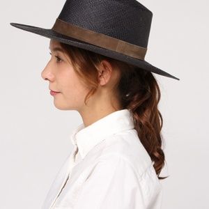 Janessa Leone Straw Hat Size M(Dark Chocolate)